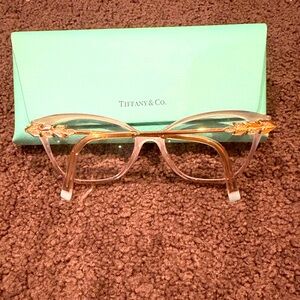 Tiffany & Co. Women's Glasses with Gold and Clear Accents